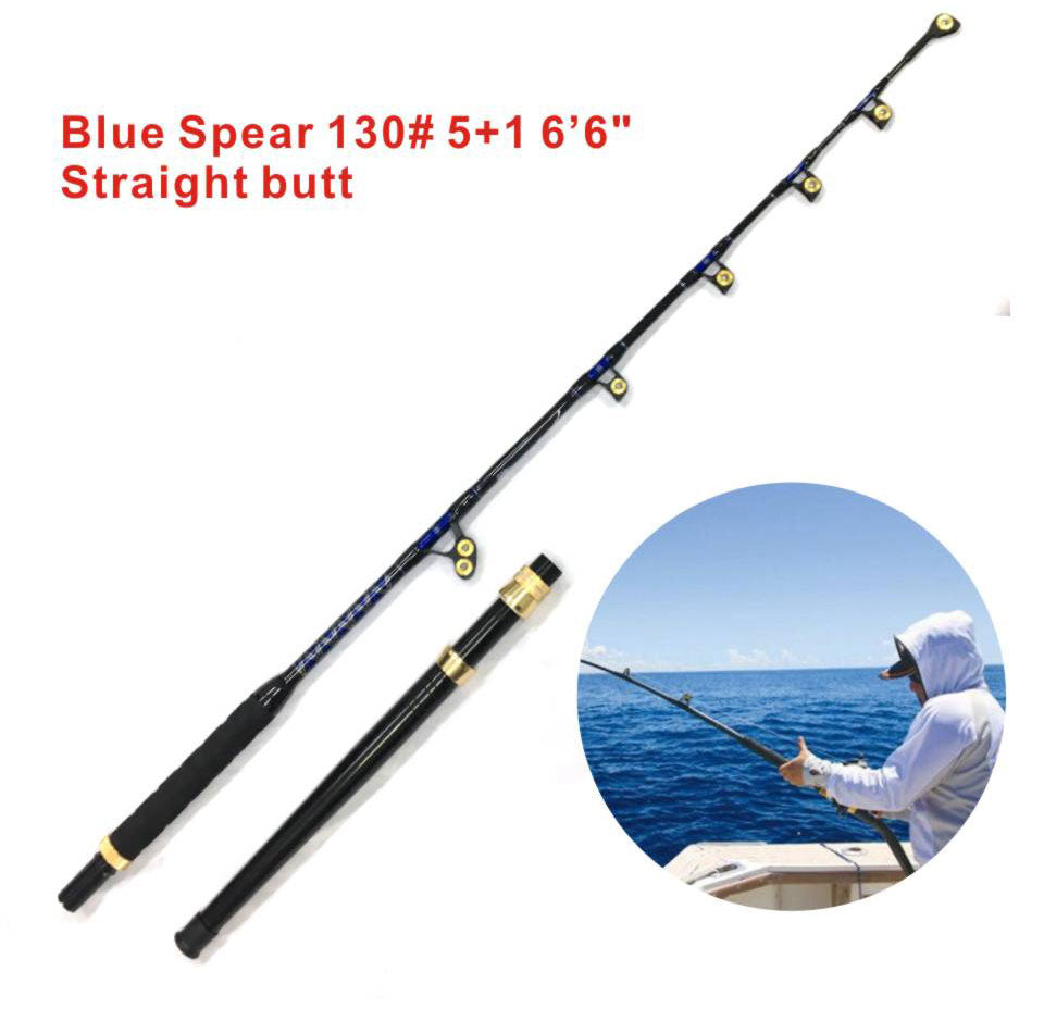 Topline Blue Spear 130# 6'6" Heavy-Duty Trolling Rod - Big Game Fishing Rod