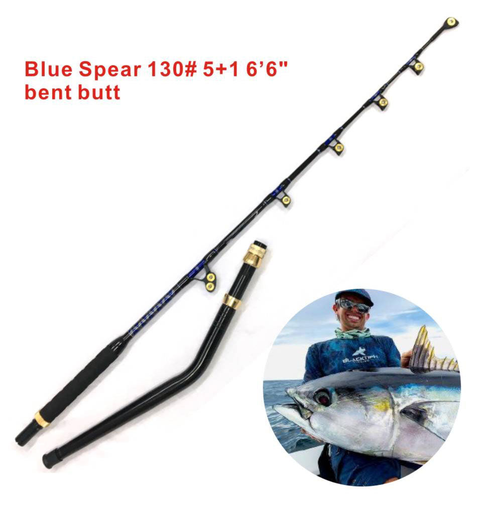Topline Blue Spear 130# 6'6" Heavy-Duty Trolling Rod - Big Game Fishing Rod