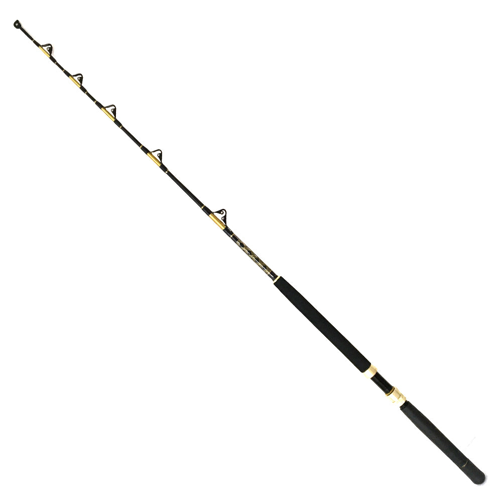 Topline Pro Series 5'6" FRP Trolling Rod – 30-50lb / 50-80lb / 80-130lb, Nylon Straight Butt, 5+1 Roller Guides