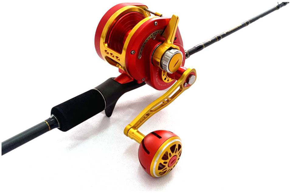 A fisherman holding the Topline Kingsman rod, showing its balanced length and ergonomic grip for jigging