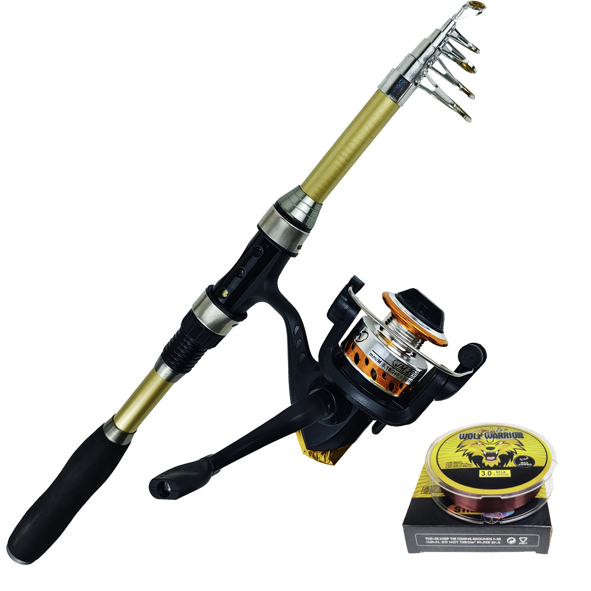 Beginner-Friendly Fishing Kit with Lures, Hooks, and Reel