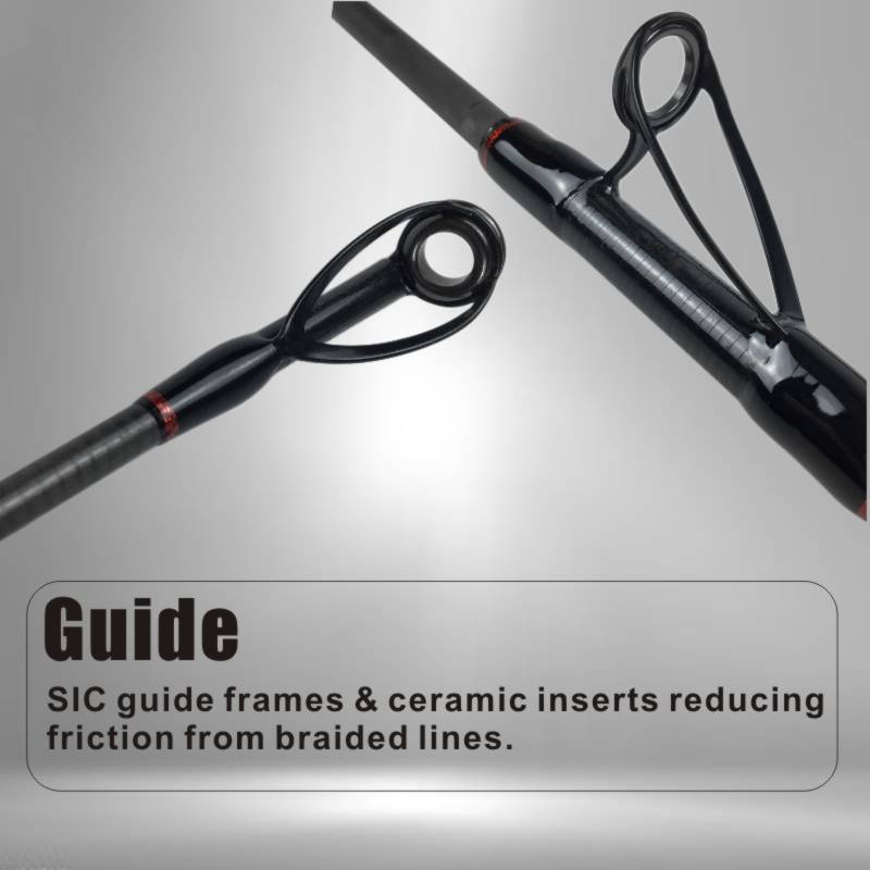 Close-up of Topline travel rod’s EVA handle designed for comfort and grip during long fights