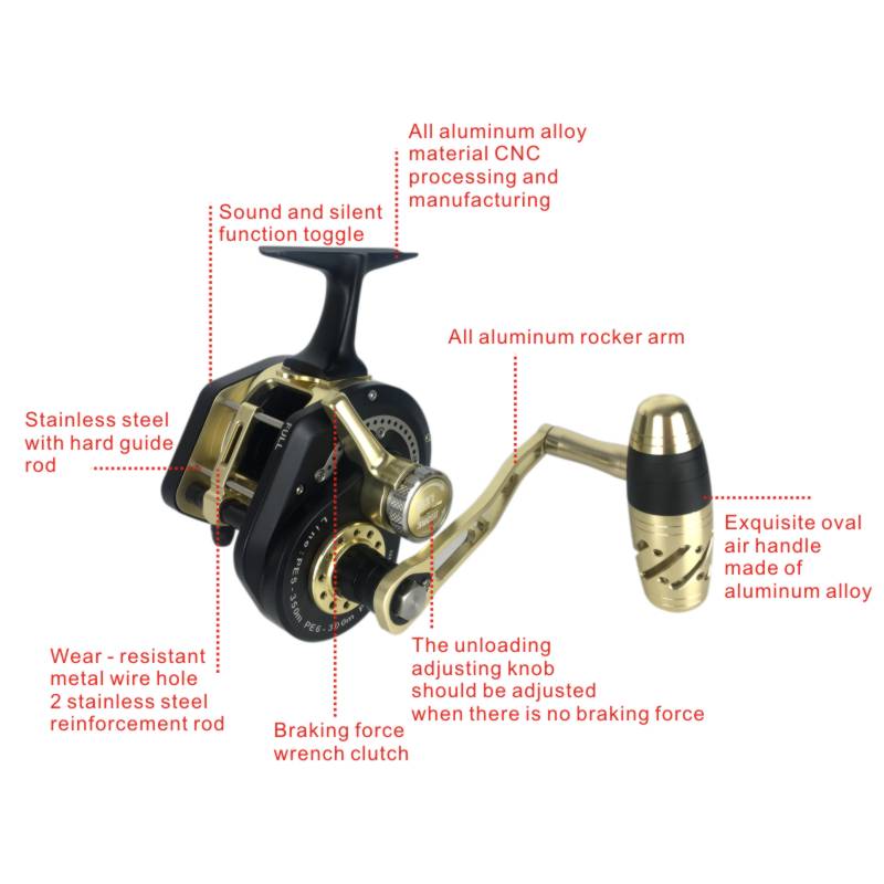 Topline JM Jigging Reel – 13+2 Bearings, 6.3:1 Gear Ratio, Left/Right Handle | Saltwater Heavy-Duty