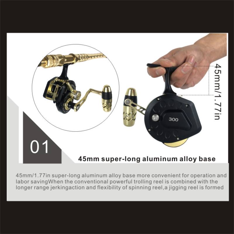 Topline JM Jigging Reel – 13+2 Bearings, 6.3:1 Gear Ratio, Left/Right Handle | Saltwater Heavy-Duty