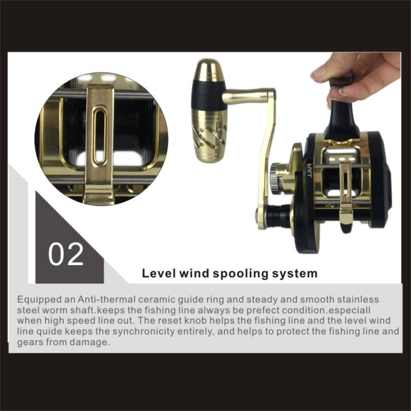 Topline JM Jigging Reel – 13+2 Bearings, 6.3:1 Gear Ratio, Left/Right Handle | Saltwater Heavy-Duty