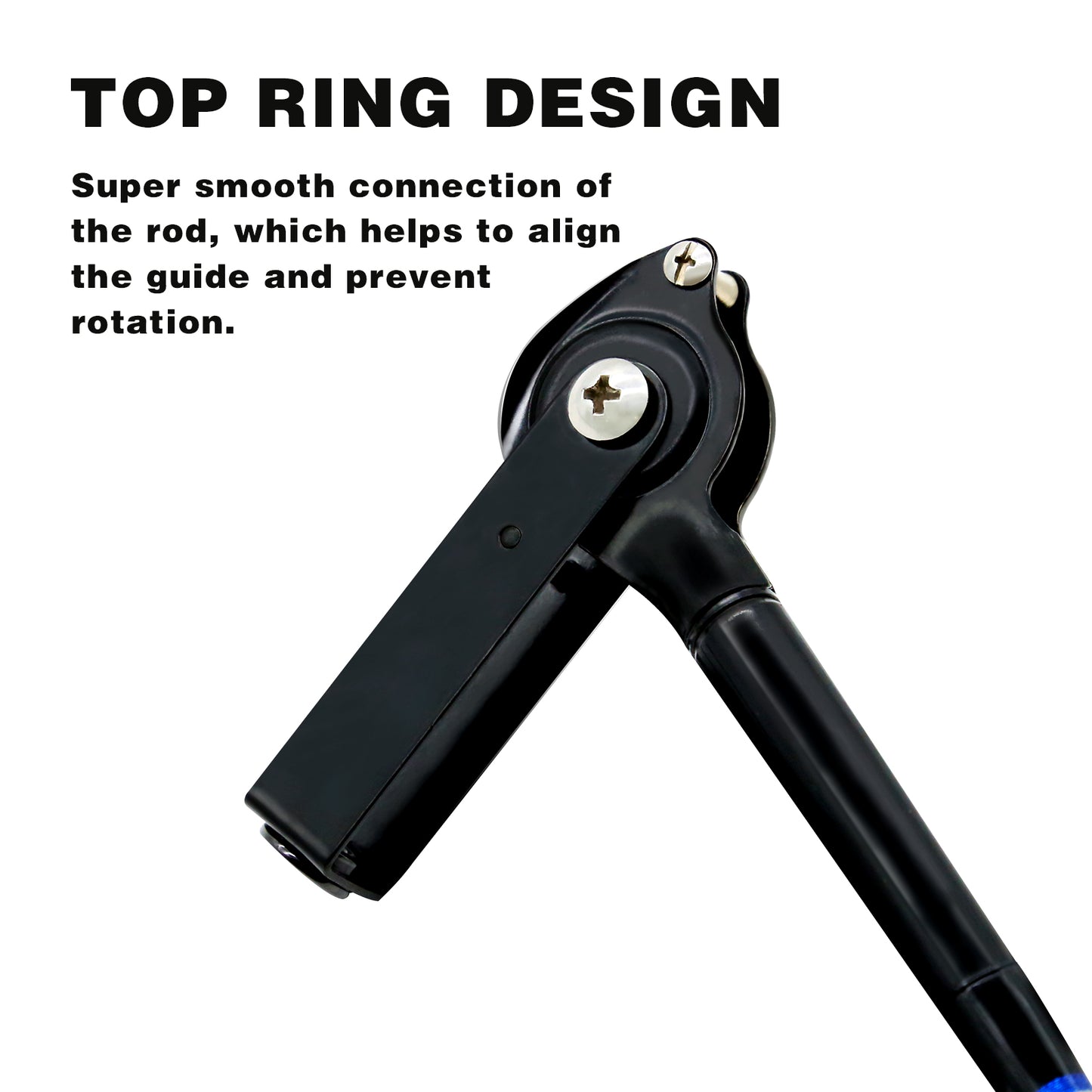 Topline 5' Heavy-duty Trolling Fishing Rod 2+1 Roller Guide 100-130lbs