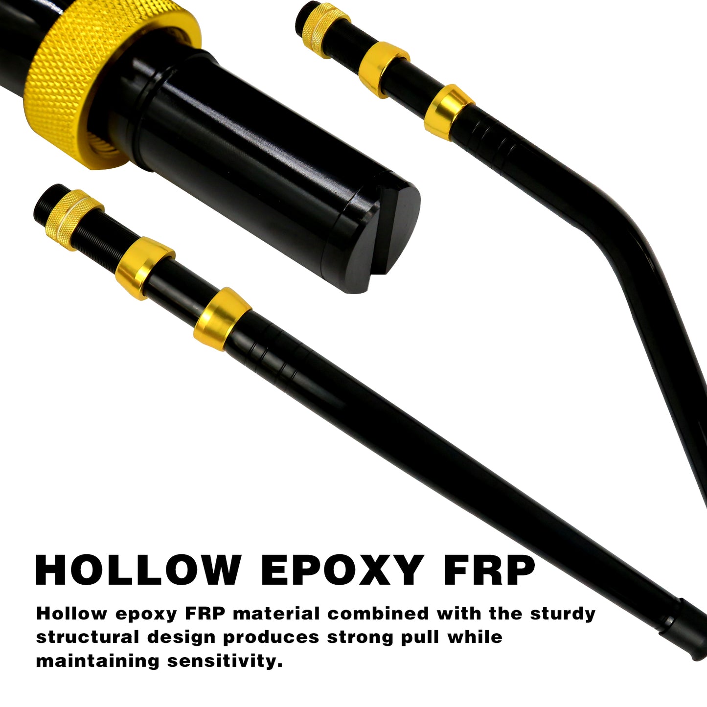 Topline 5' Heavy-duty Trolling Fishing Rod 2+1 Roller Guide 100-130lbs
