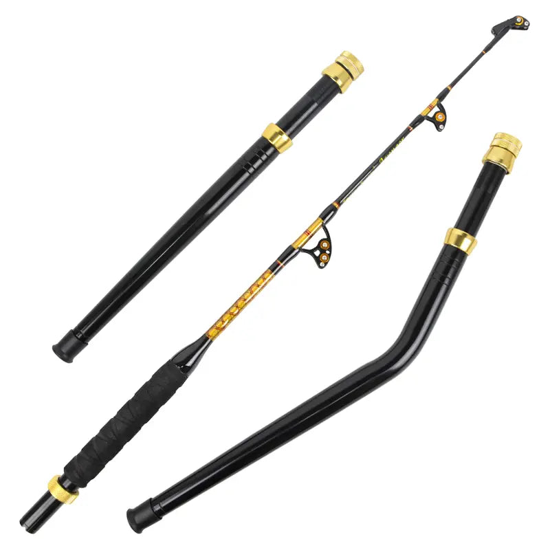 Topline 5'Trolling Fishing Rod 2+1 Roller Guide 100-130lbs