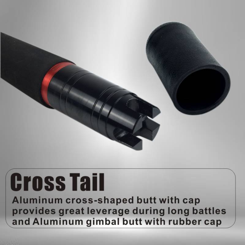 Ferrule connection point of the 5-section rod, ensuring strength and stability when fully assembled