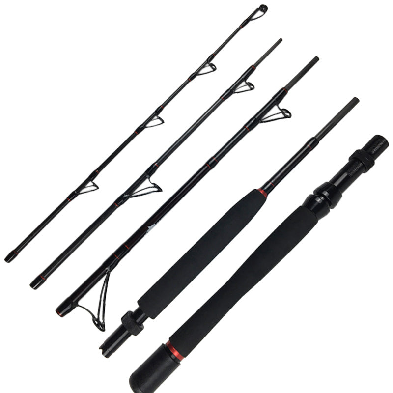 Full-length image of the Topline YG-TL 30lb travel trolling rod for offshore fishing, 5-piece design