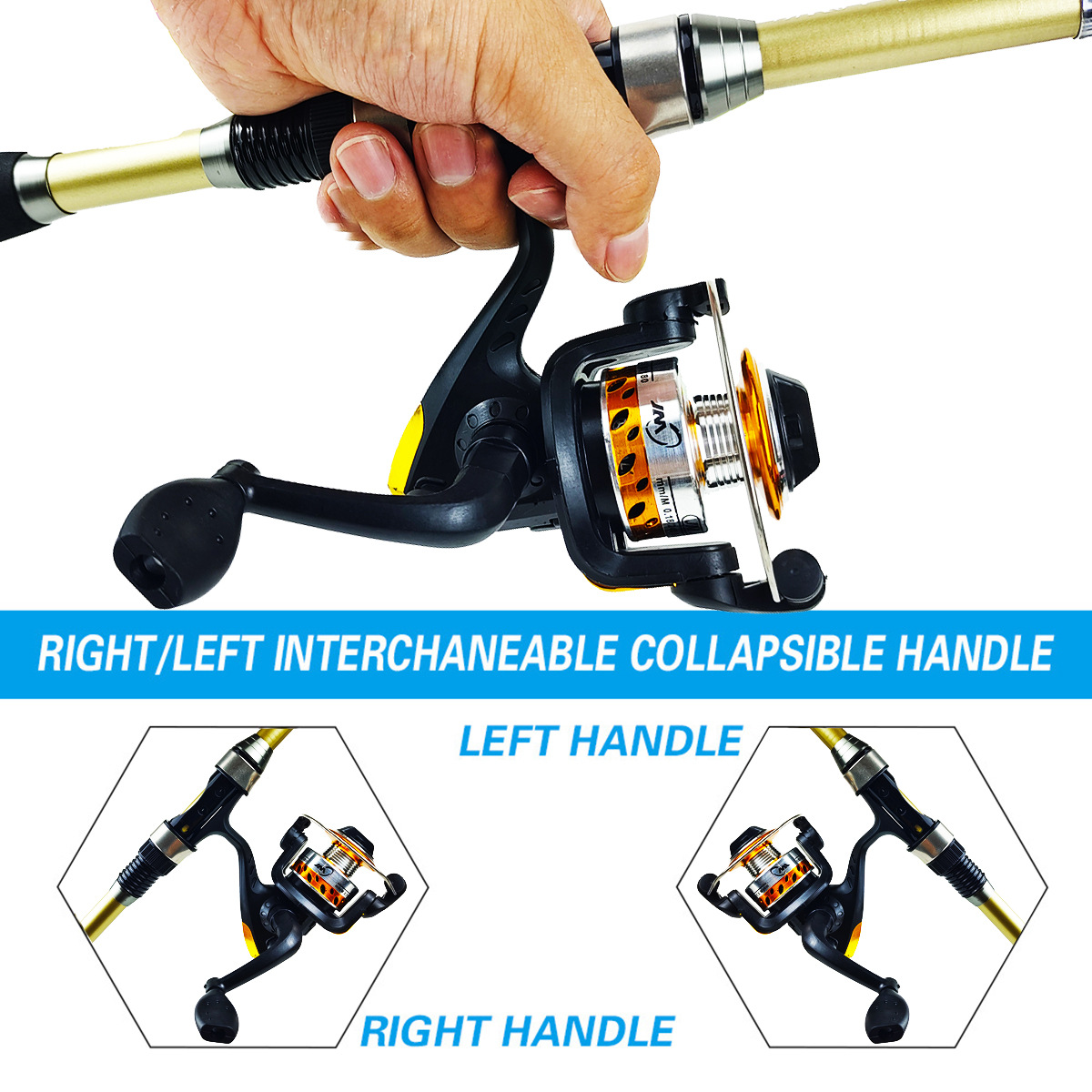 Compact Travel-Friendly Fishing Combo with Carrying Case