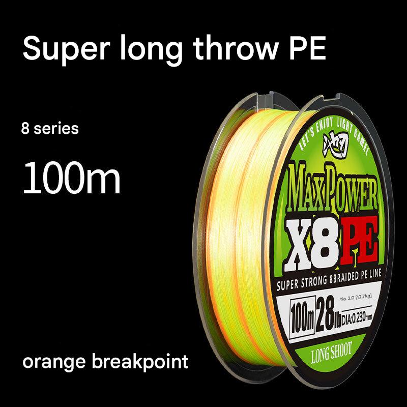 Topline Tackle braided fishing line in transparent yellow plastic box packaging