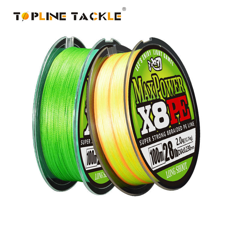 Strong 8-Strand PE Braided Fishing Line100m Super Smooth, Long Casting