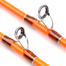 Close-up of carbon fiber rod tip and guide rings