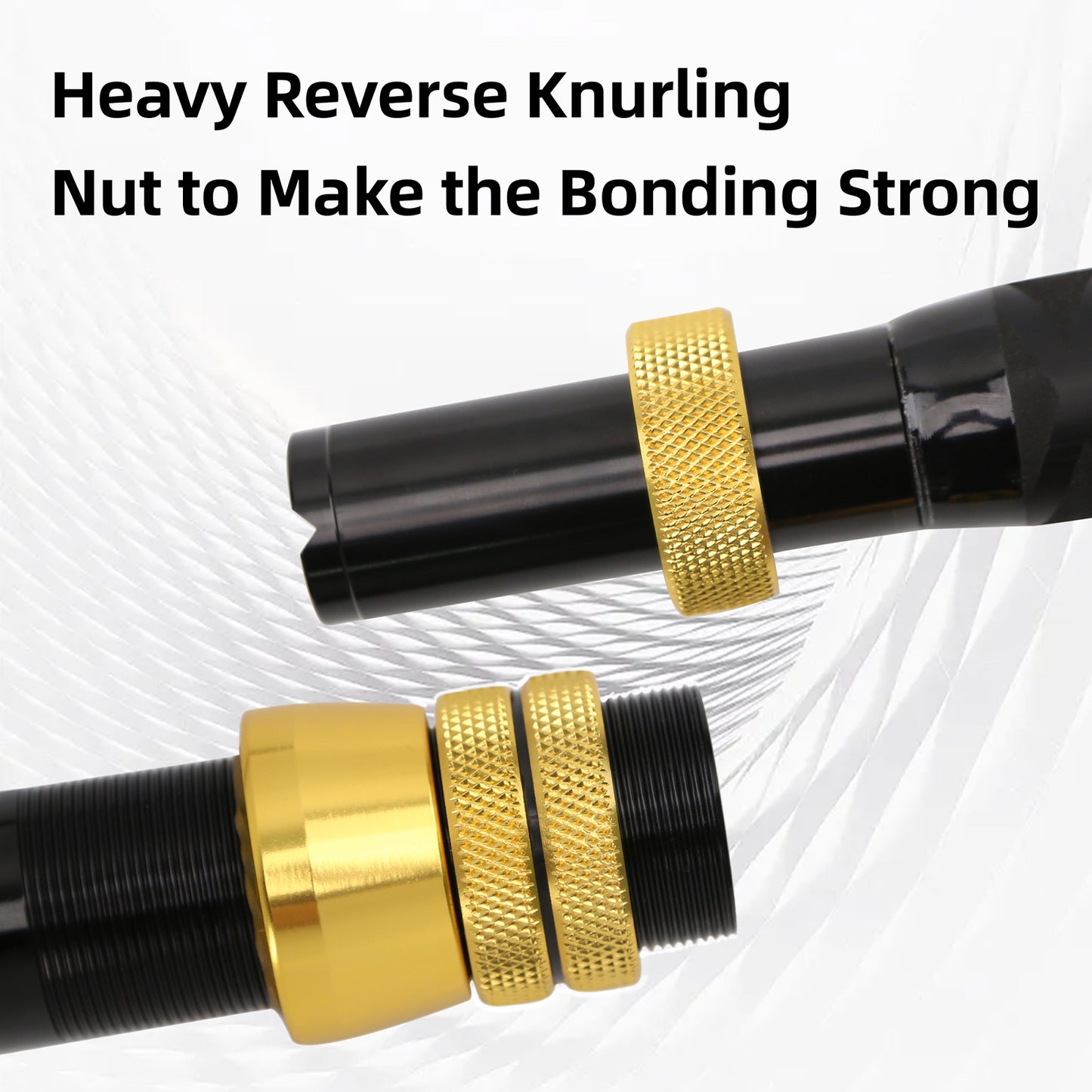 Tip section of the Topline trolling rod showing precise guide alignment and rugged blue carbon finish