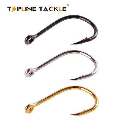 High Carbon Steel Jigging Hooks Set – Barbed Single Hooks (100pcs)