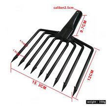 9-Prong Stainless Steel Barbed Fishing Spearhead – Heavy-Duty Spring Steel Black Fish Harpoon Tip