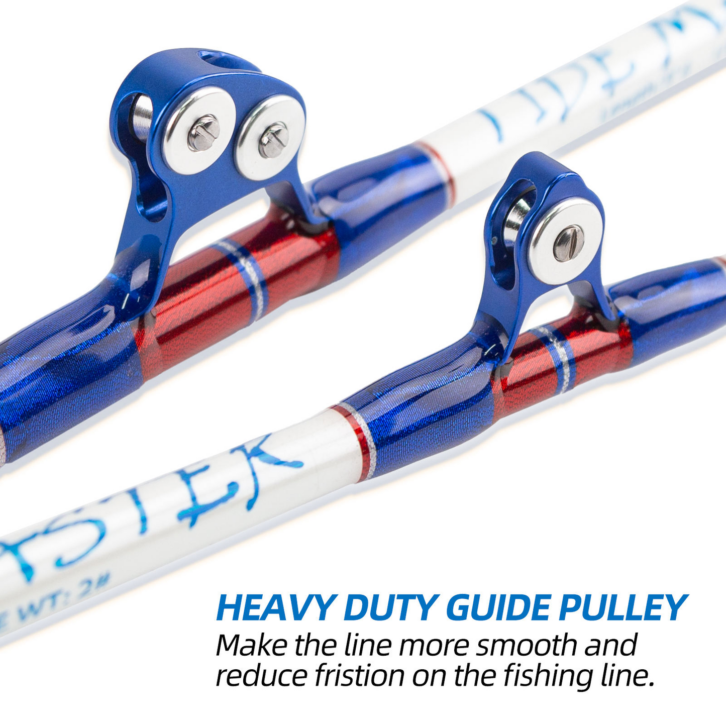 Topline Tackle 5'6" Big Game Trolling Rod-Heavy Duty Saltwater Boat Rod 4+1 Guide Fishing Pole For Deep Sea Fishing