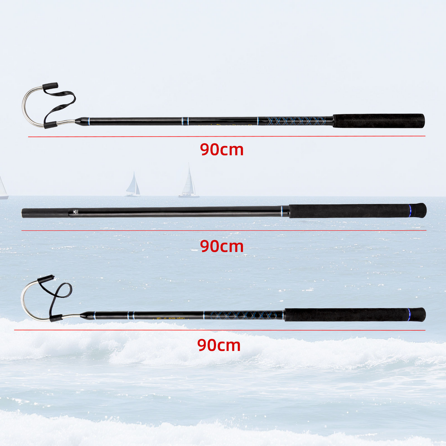 Topline Tackle Trolling Fishing Gaff - 2 Sections Big Game Tuna Fishing Hook|90cm/180cm Trolling Gaff