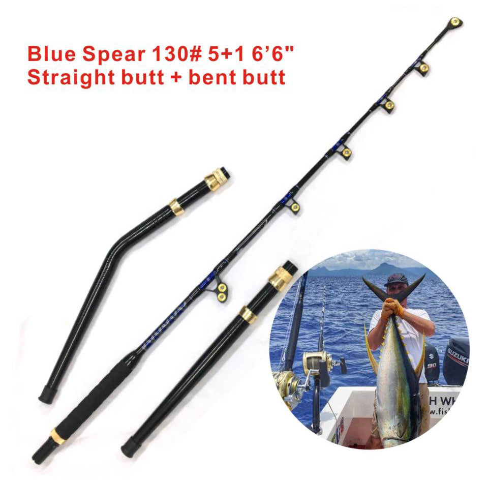 Topline Blue Spear 130# 6'6" Heavy-Duty Trolling Rod - Big Game Fishing Rod