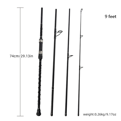 Topline Tackle 2.7m 3.6m Carbon Surf Fishing Rod Spinning Rod Travel Pole 20-40LBS Saltwater Surf Rod