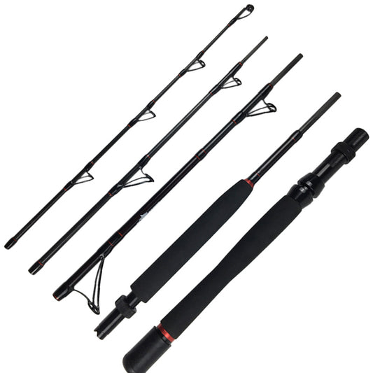 Topline YG-TL 30lb/50lb 7' 5-Piece Travel Trolling Rod – Medium Heavy Saltwater Boat Rod