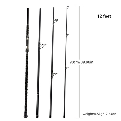 Topline Tackle 2.7m 3.6m Carbon Surf Fishing Rod Spinning Rod Travel Pole 20-40LBS Saltwater Surf Rod