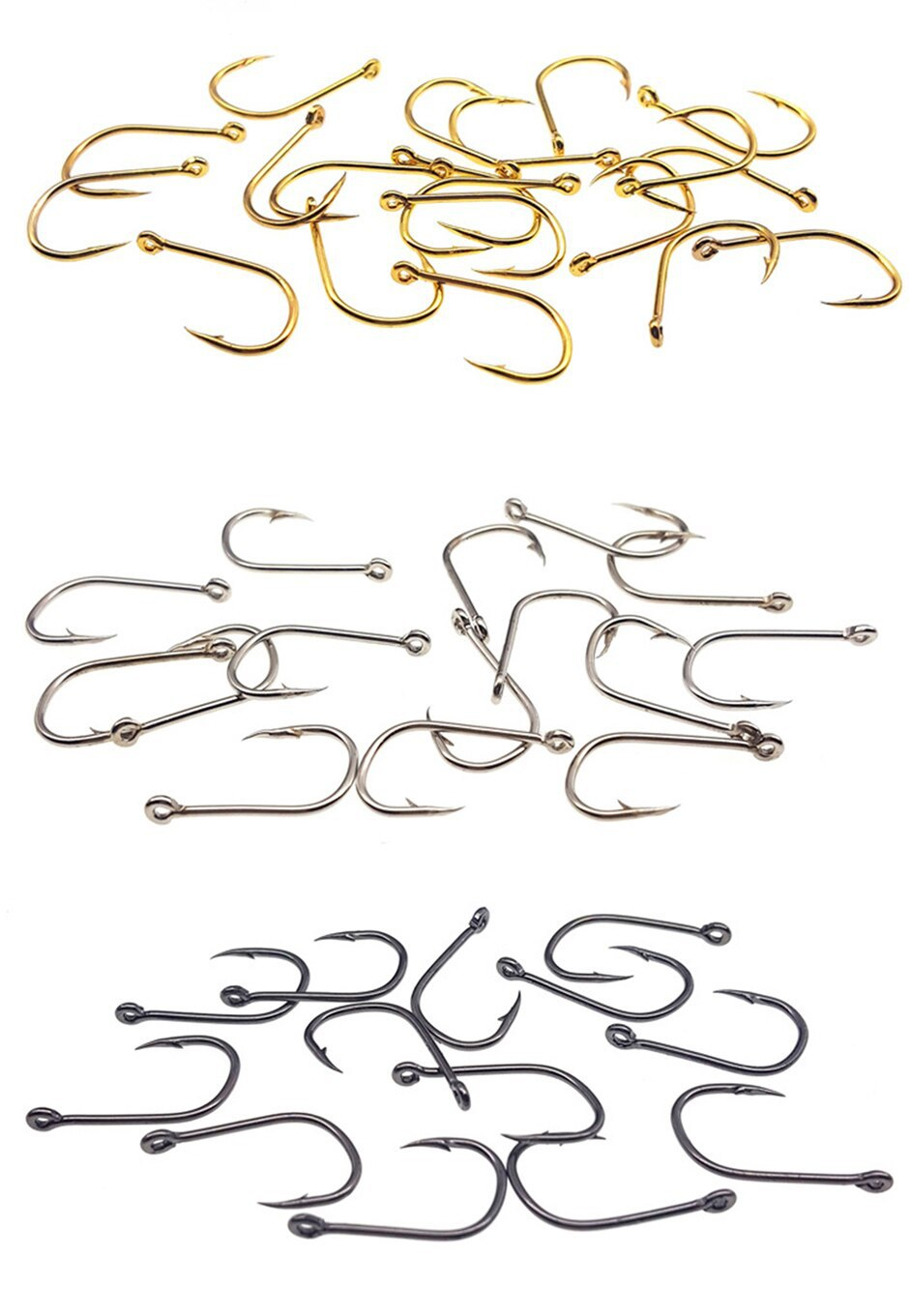 High Carbon Steel Jigging Hooks Set – Barbed Single Hooks (100pcs)