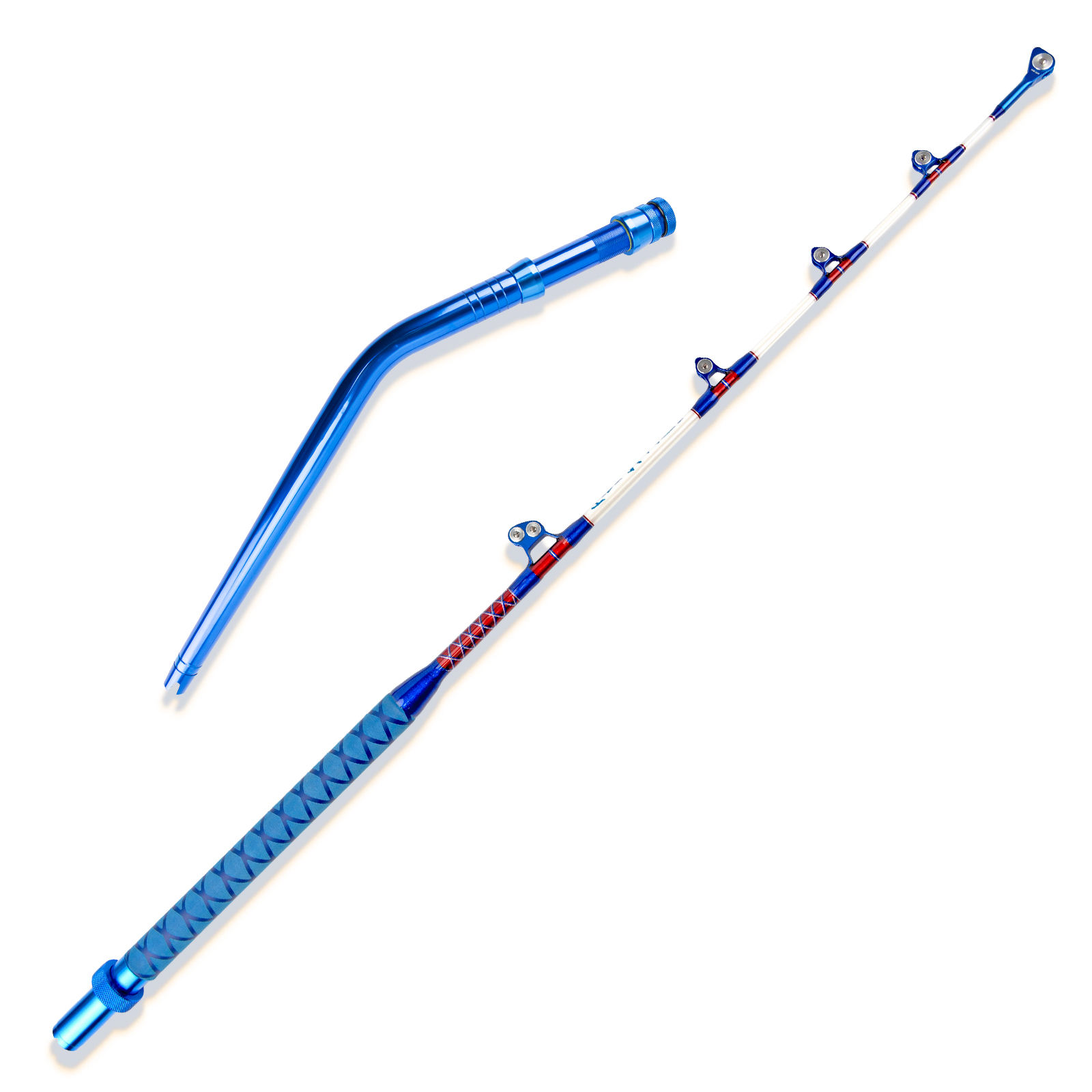 1.17M Saltwater Trolling Fishing Rod 4+1 Heavy Duty Guide Comfortale Eva Foam Handle Boat Rod For Deep Sea Fishing
