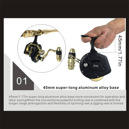 Topline JM Jigging Reel – 13+2 Bearings, 6.3:1 Gear Ratio, Left/Right Handle | Saltwater Heavy-Duty
