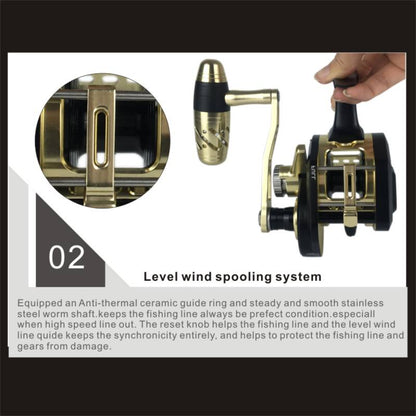 Topline JM Jigging Reel – 13+2 Bearings, 6.3:1 Gear Ratio, Left/Right Handle | Saltwater Heavy-Duty