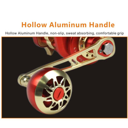 Topline Jigging Reel 13+2BB 6.3:1 Gear Ratio Deep Sea Saltwater Overhead Fishing Reel - Red Gold