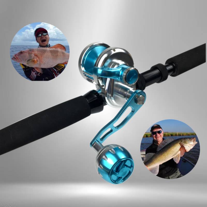 Angler using Topline YG-TL rod on a boat, battling offshore fish during saltwater fishing adventure