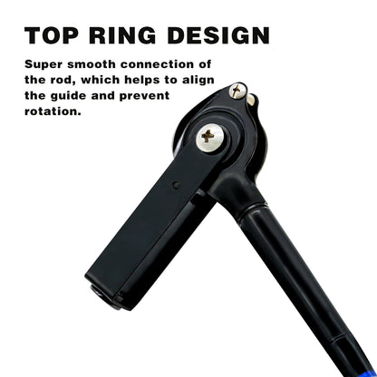 Topline 5' Heavy-duty Trolling Fishing Rod 2+1 Roller Guide 100-130lbs