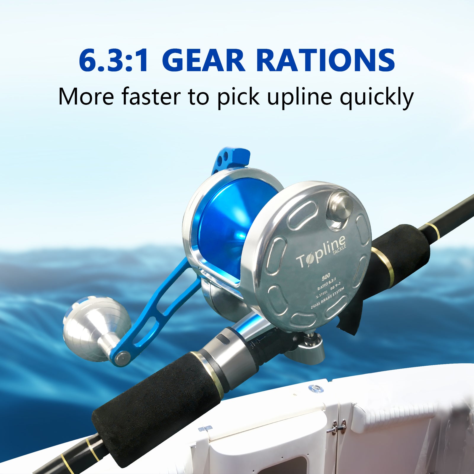 best saltwater spinning reel for jigging Topline TC 100-500 Size Saltwater Fishing Jigging Reel 6.3:1 9+2BB – Topline Fishing Tackle