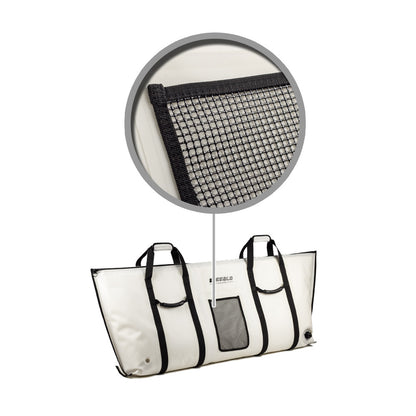 Top view of the Topline soft ice cooler with waterproof zipper and 500D PVC fabric.


