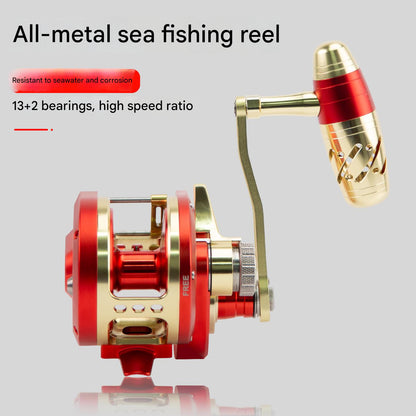 High Quality JM2000 JM3000 Jigging Reel – 13+2 Bearings, 6.3:1 Gear Ratio, Left/Right Handle,584G | Saltwater Fishing