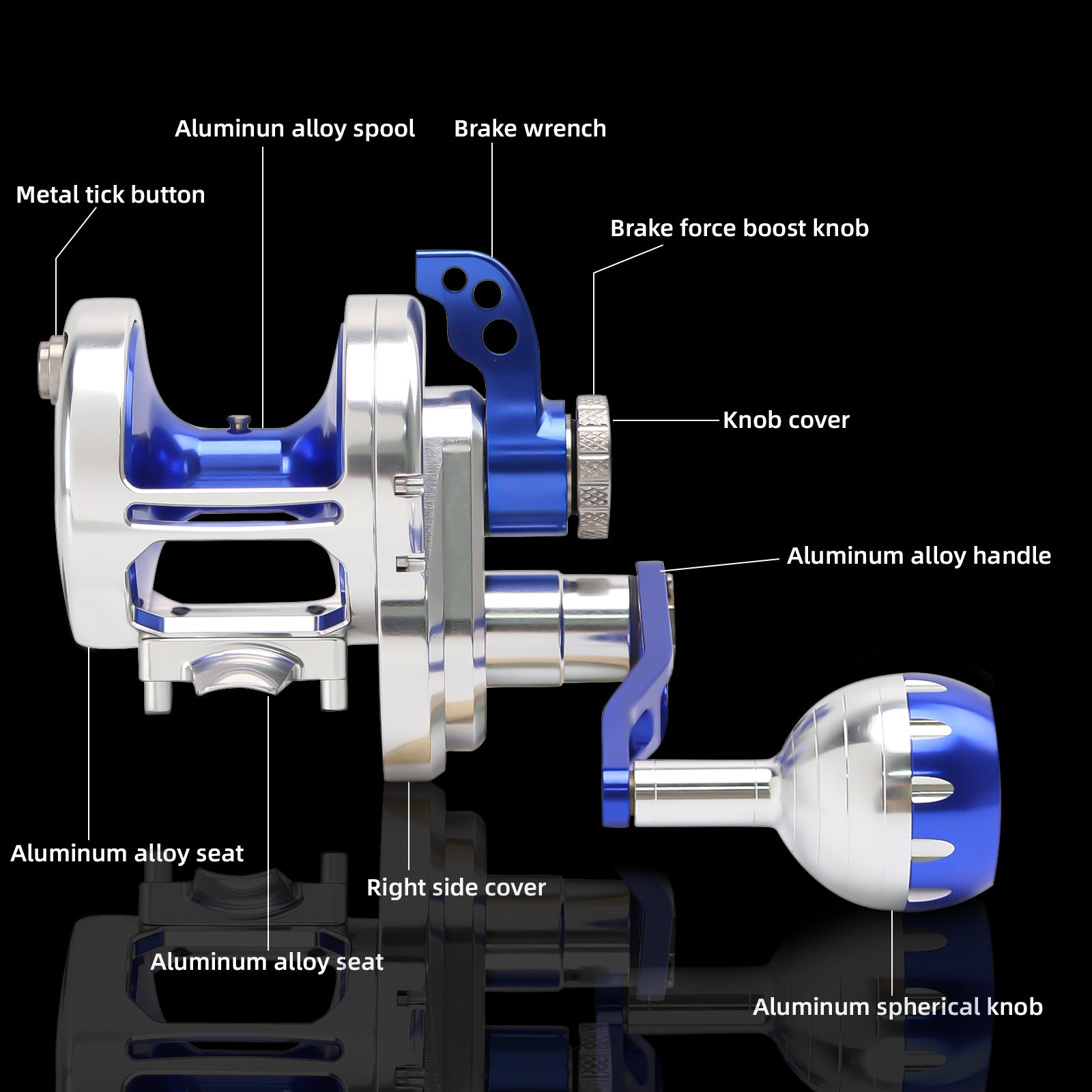 Topline All-Metal Jigging Reel – 6.3:1 Gear Ratio | 30kg Drag