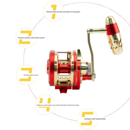 High Quality JM2000 JM3000 Jigging Reel – 13+2 Bearings, 6.3:1 Gear Ratio, Left/Right Handle,584G | Saltwater Fishing
