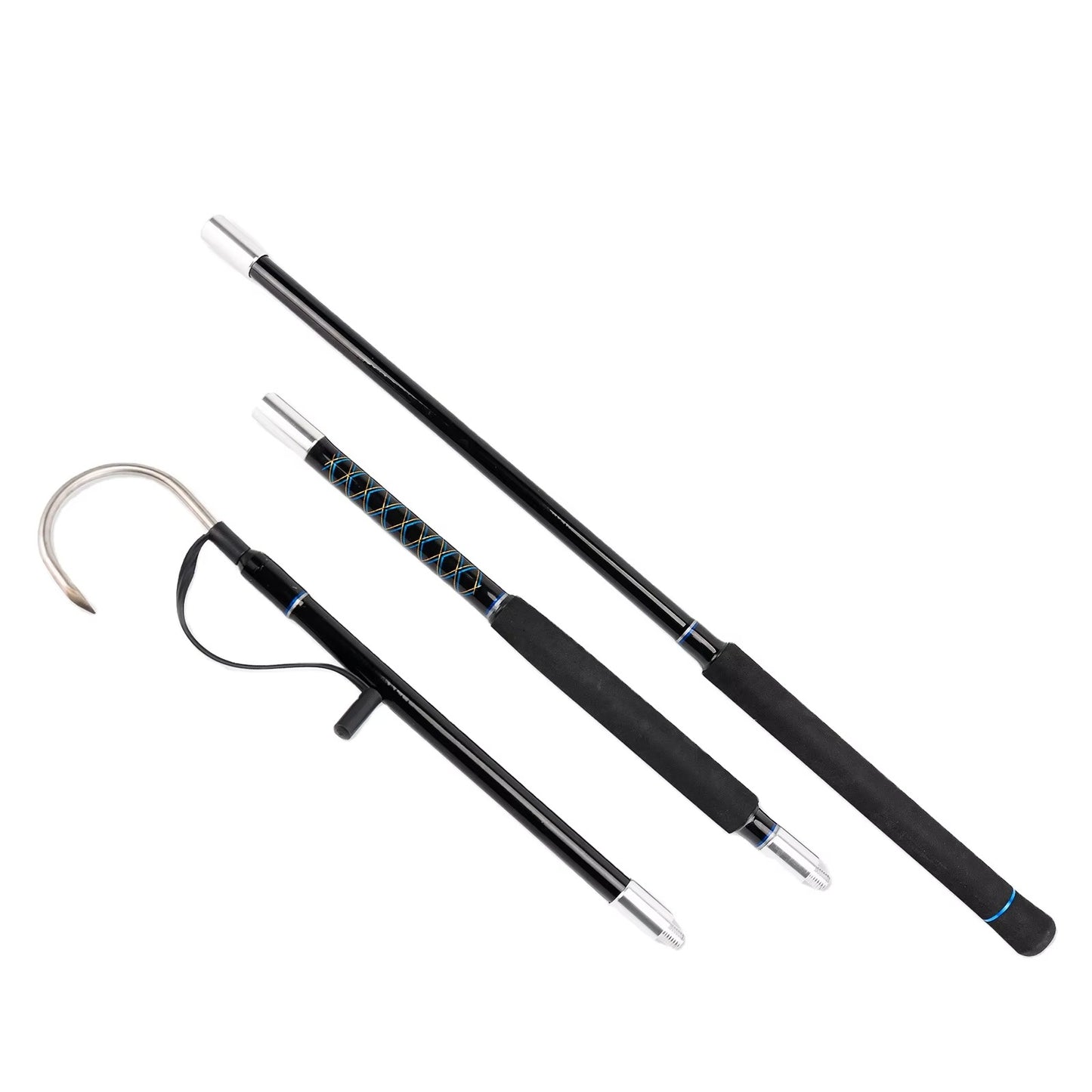 Topline Tackle Trolling Fishing Gaff Hook| Fiberglass Pole Stainless Steel Hook 180cm 3 Setions Big Game Fishing Gaff