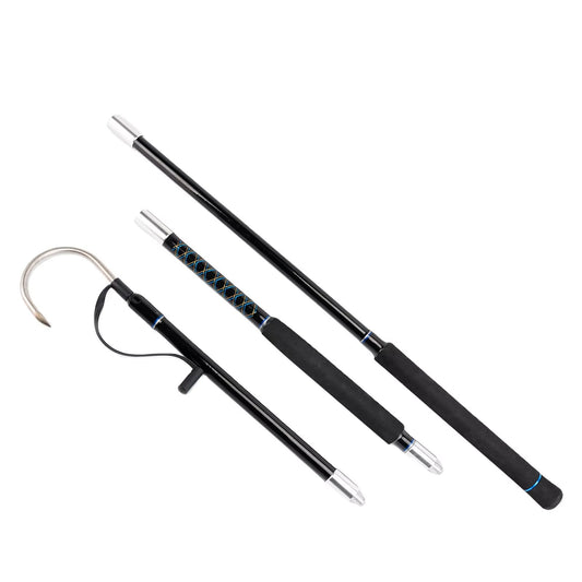 Topline Tackle Trolling Fishing Gaff Hook| Fiberglass Pole Stainless Steel Hook 180cm 3 Setions Big Game Fishing Gaff