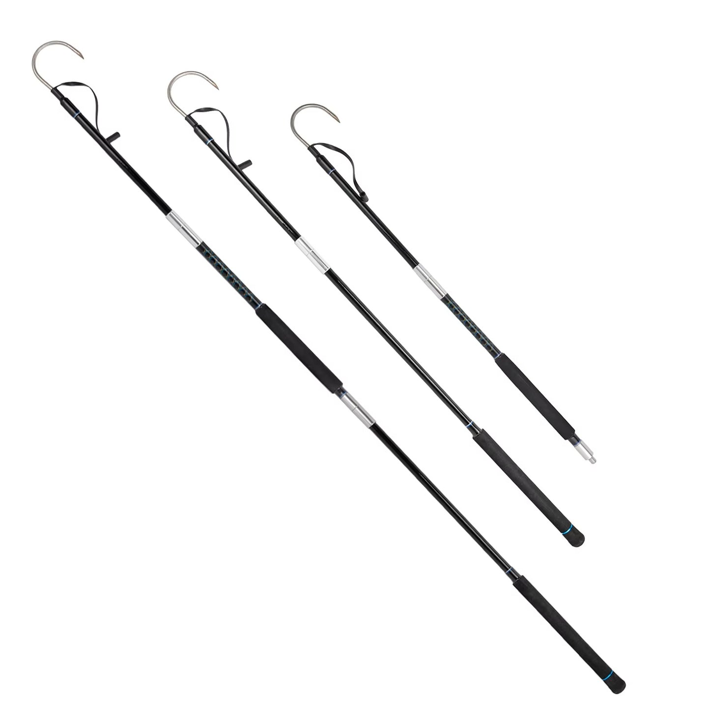 Topline Tackle Trolling Fishing Gaff Hook| Fiberglass Pole Stainless Steel Hook 180cm 3 Setions Big Game Fishing Gaff