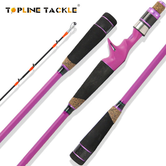 Topline Tackle Barbie Pink Slow Jigging Rod for saltwater boat fishing – full view