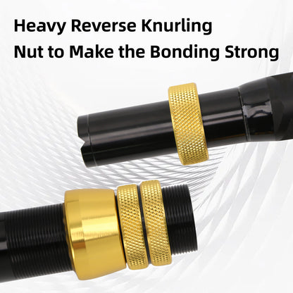  Tip section of the Topline trolling rod showing precise guide alignment and rugged blue carbon finish

